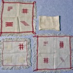 Eksempler på håndlapping av vevd og strikket tøy.