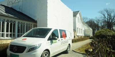 Restaureringsarbeidene er begynt. Foto: Svein Norheim, Østfoldmuseene Halden historiske Samlinger